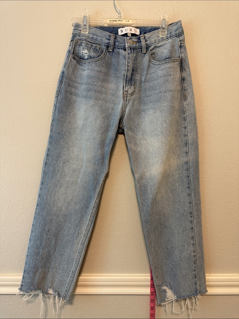 BURU Light Blue Cropped Ankle Jeans
